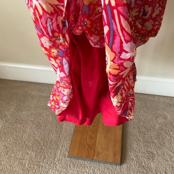 NWT Lulu’s Sunlit Summer Red Floral Print Matching Set - Picture 4 of 16